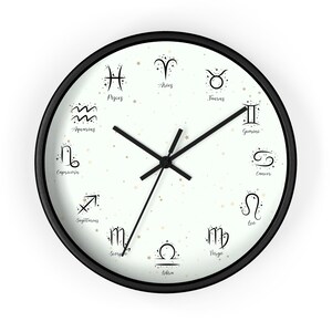 Reloj de pared del zodíaco celestial: decoración astrológica con horóscopo, arte de constelaciones cósmicas. imagen 4