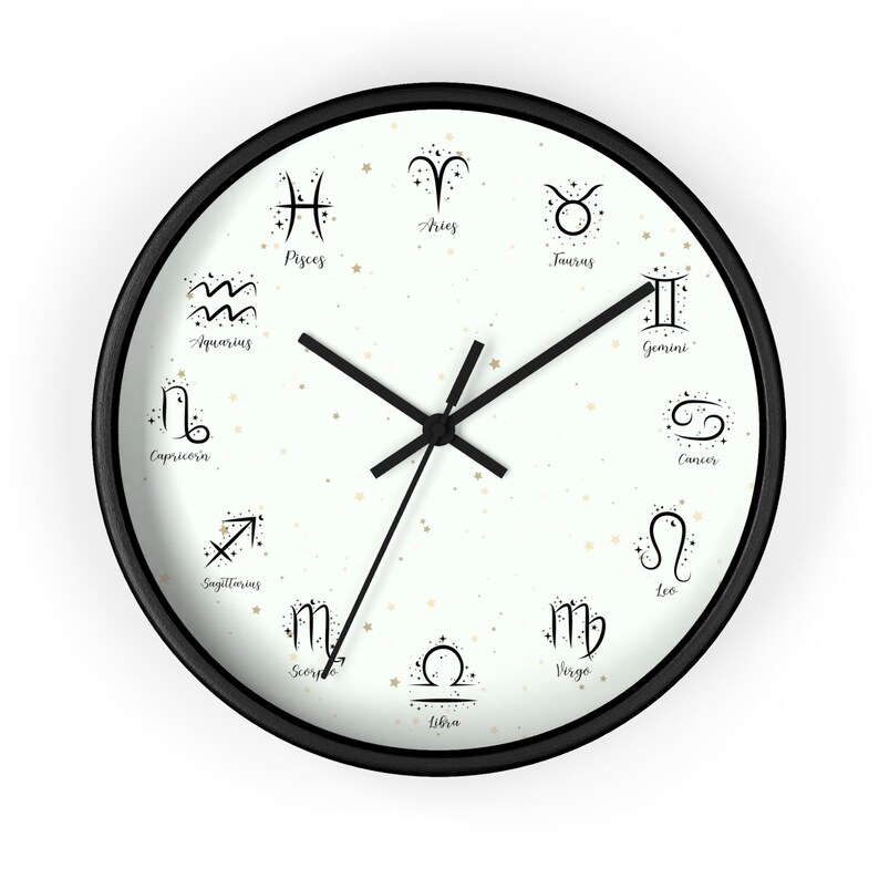 Reloj de pared del zodíaco celestial: decoración astrológica con horóscopo, arte de constelaciones cósmicas. imagen 4