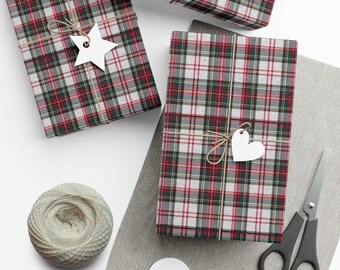 Stewart Tartan Plaid Wrapping Paper, Classic Christmas Gift Wrap