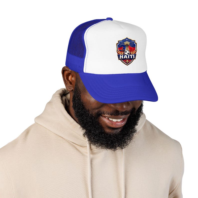Haitian Soccer Team Trucker Hat, 2026 Fan Gear, US MEX CAN Ayiti Grenadye Grenadiers foam mesh cap image 9