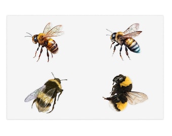 Bee Sticker Sheet: Wasserfeste Vinyl-Aufkleber für Laptop, Stanley, Tragkolben, zum Basteln