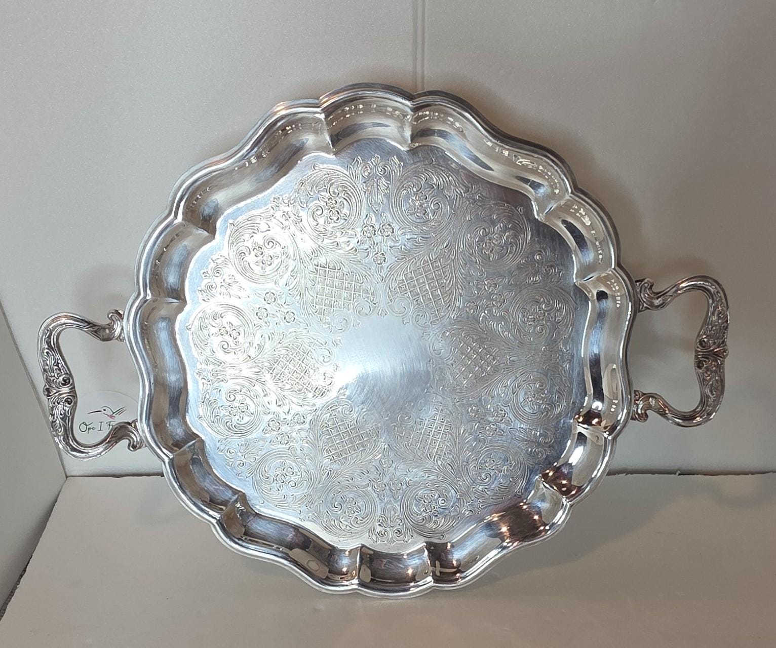 Sheridan Large Silverplate Tray - Etsy
