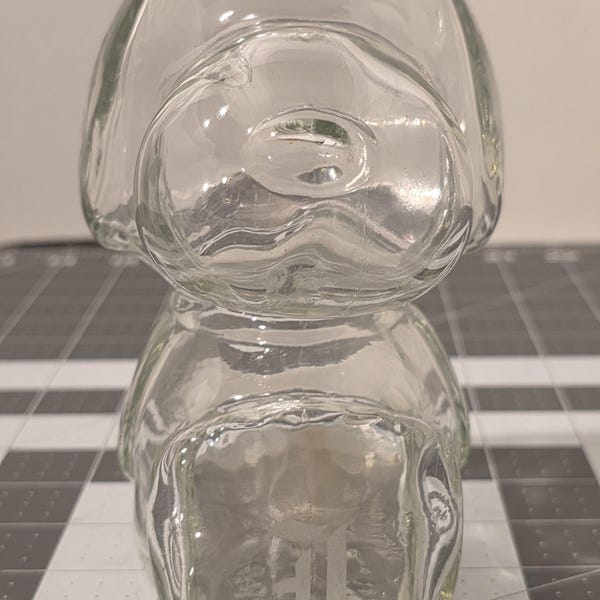 Peanuts "Snoopy" Clear Glass Bank