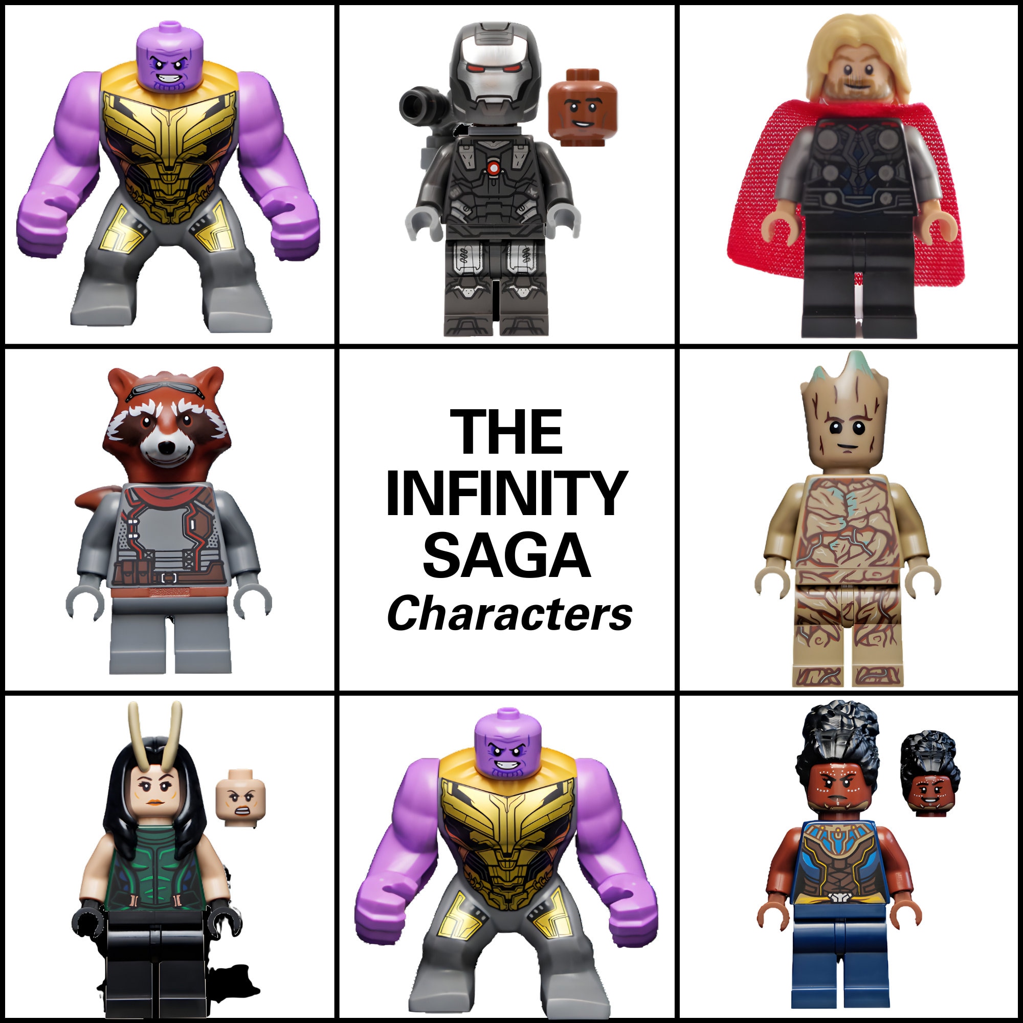 LEGO Marvel Infinity Saga Minifigure Collection - Iron Man, Loki, & More!