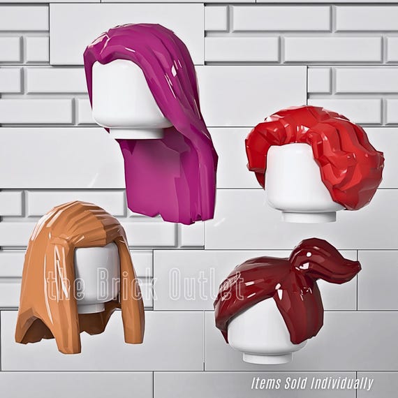 LEGO Minifigure Hair Female Part 11256 new All Colors Available Including rare Etsy UK
