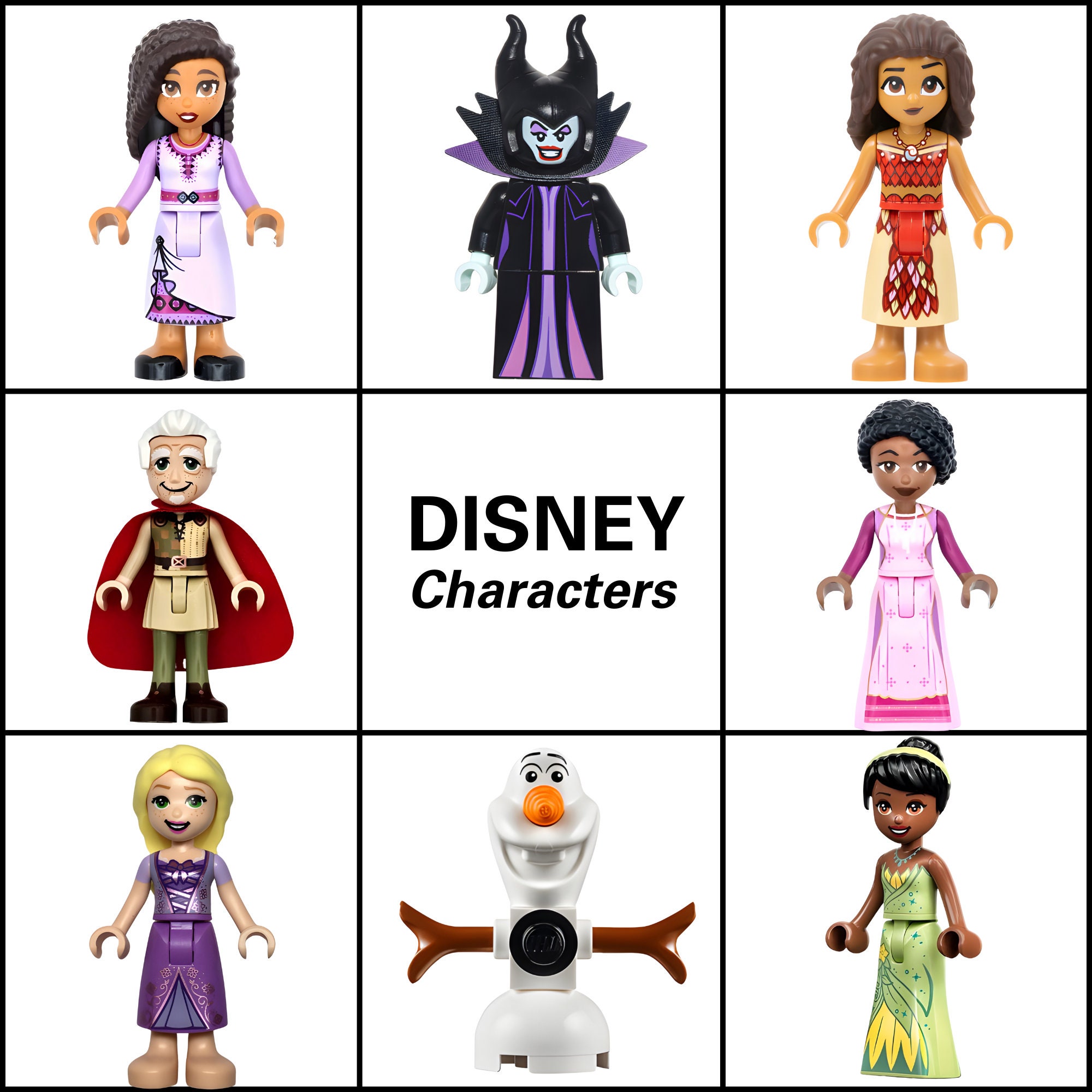 NEW Authentic Disney LEGO Minifigures Moana Olaf Rapunzel and More Etsy