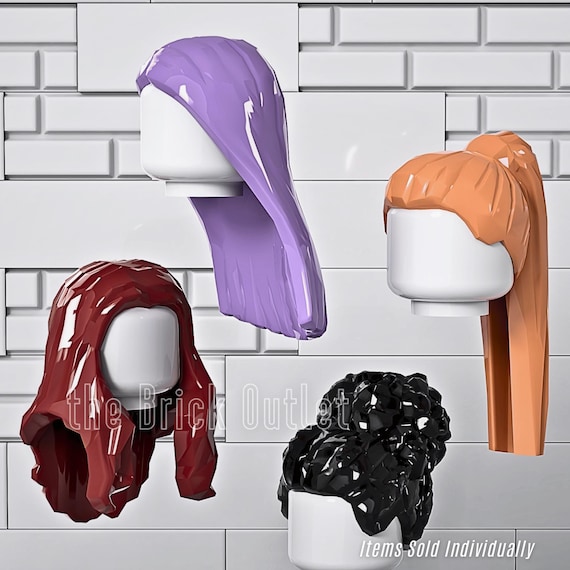 LEGO Minifigure Hair Female Part 41612 new All Colors Available Including rare Etsy