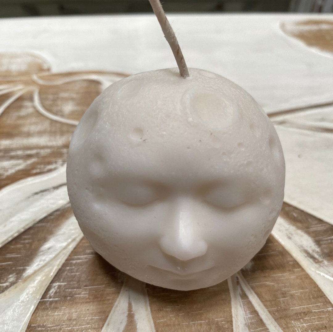 Moon Candle Clear Moonlight, Made From 100% Soy Wax, Natural Essential ...