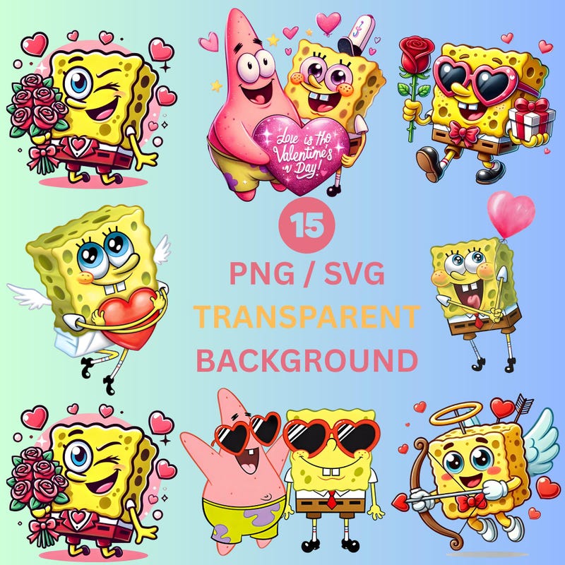 Spongebob Valentine's Day - Etsy