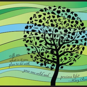 Digital Print - &quot;Summer Day&quot; - Mary Oliver