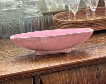 Vintage California Pottery Pink planter vase Made in USA MCM Mid Century Modern Garden Gift Retro Pink/Gold 1950s-1960s Collectible Pottery