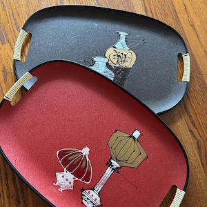 MCM Cocktail or Beverage Tray - vintage Bar Cart Accessory, retro barware, Swanky Mid Century Modern Decor