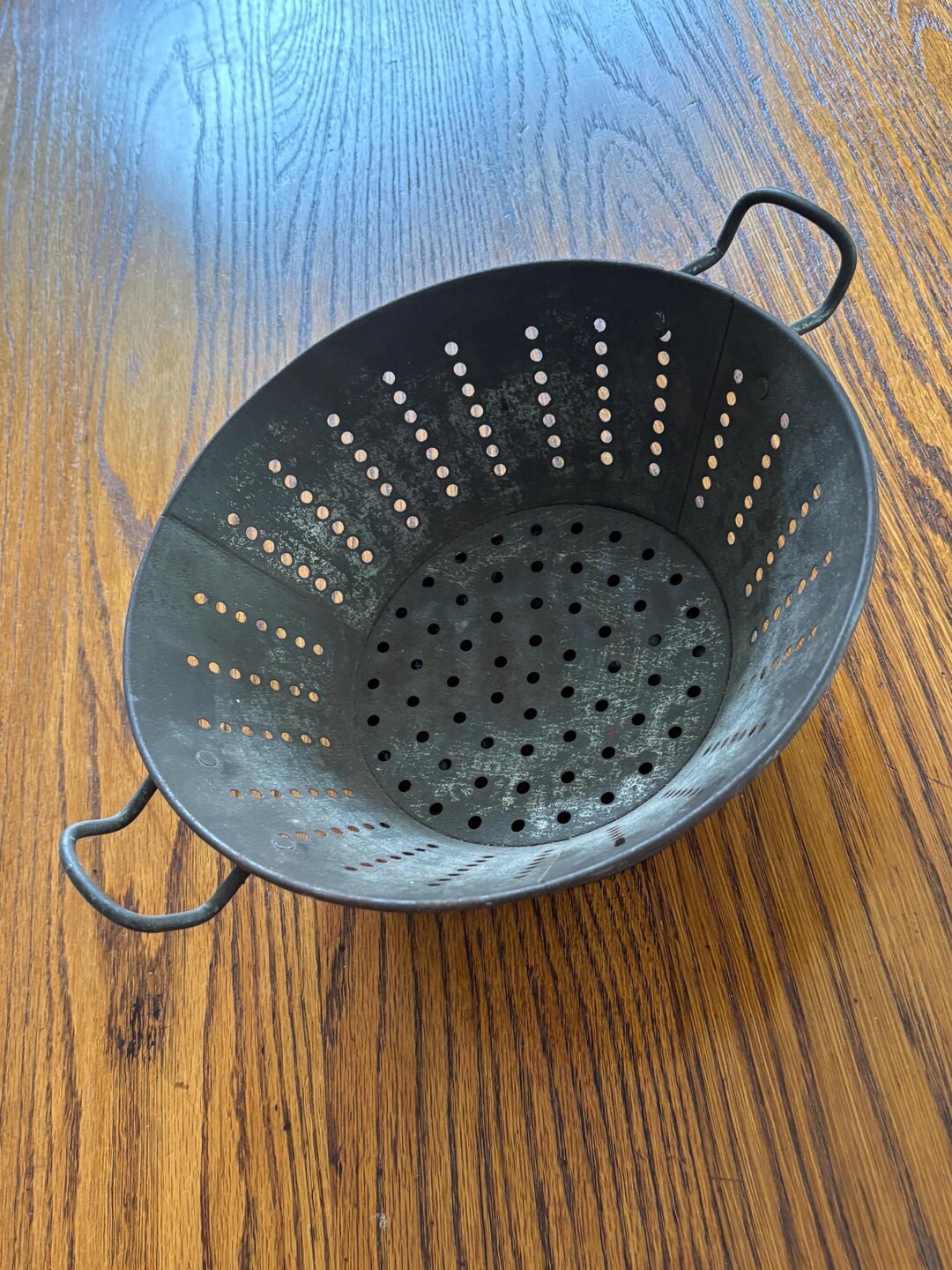 Rusty Colander Old Metal Strainer / Colander for Your Primitive Kitchen -- Country ...