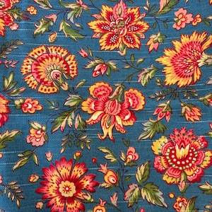 Vintage Floral Fabric by Richloom Platinum- Shabby Chic for Upholstery. Curtains, Pillows-  Country Cottage Farmhouse Decor