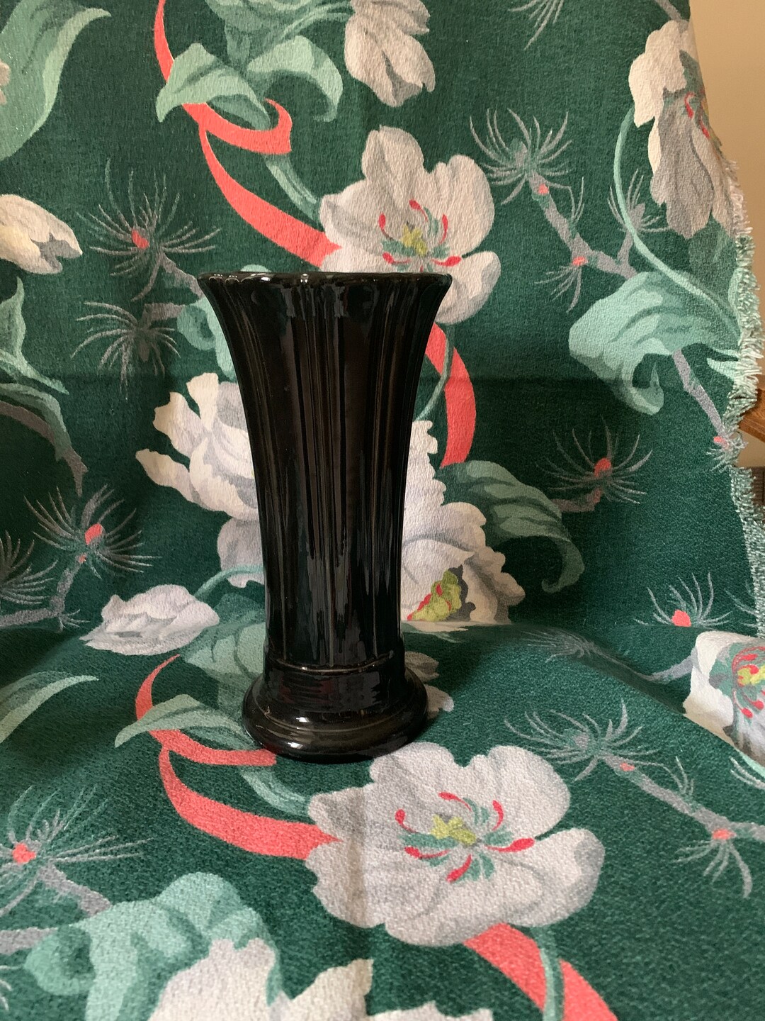 Free Ship Black Fiestaware Vase Retired Color Vintage Fiesta Ware