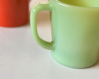 Jadeite Fire King Mug, Vintage Collectible Glassware,  Anchor Hocking Ware Made in USA