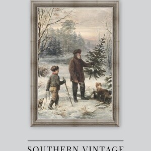 Country Christmas Wall Art, Printable Holiday Decor, Instant Download, Winter Print, Holiday Art Print, SVP WA608