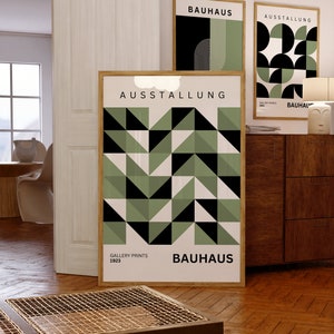 Bauhaus Print Set of 3, Gallery Walll Art, Bauhaus Poster, Mid Century Modern Poster, Bauhaus Prints, Trendy Art, Printable Wall Art