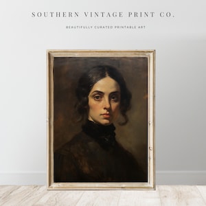 Victorian Woman Portrait: Moody Vintage Printable Wall Art (Digital Download