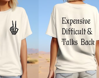 Skeleton Peace Sign Oversized T-Shirt: Funny Graphic Tee