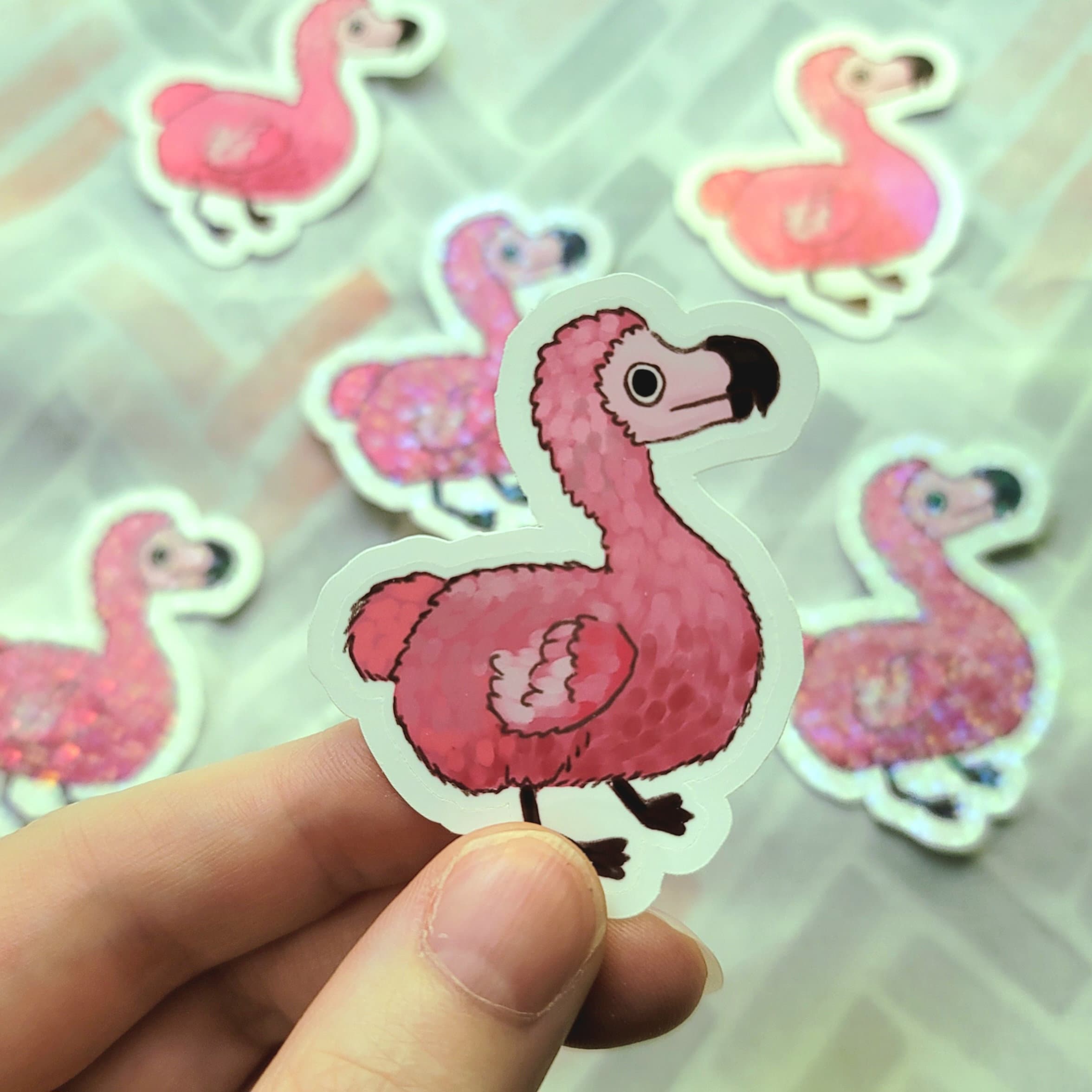 Pink Dodo Bird Vinyl Sticker - Etsy