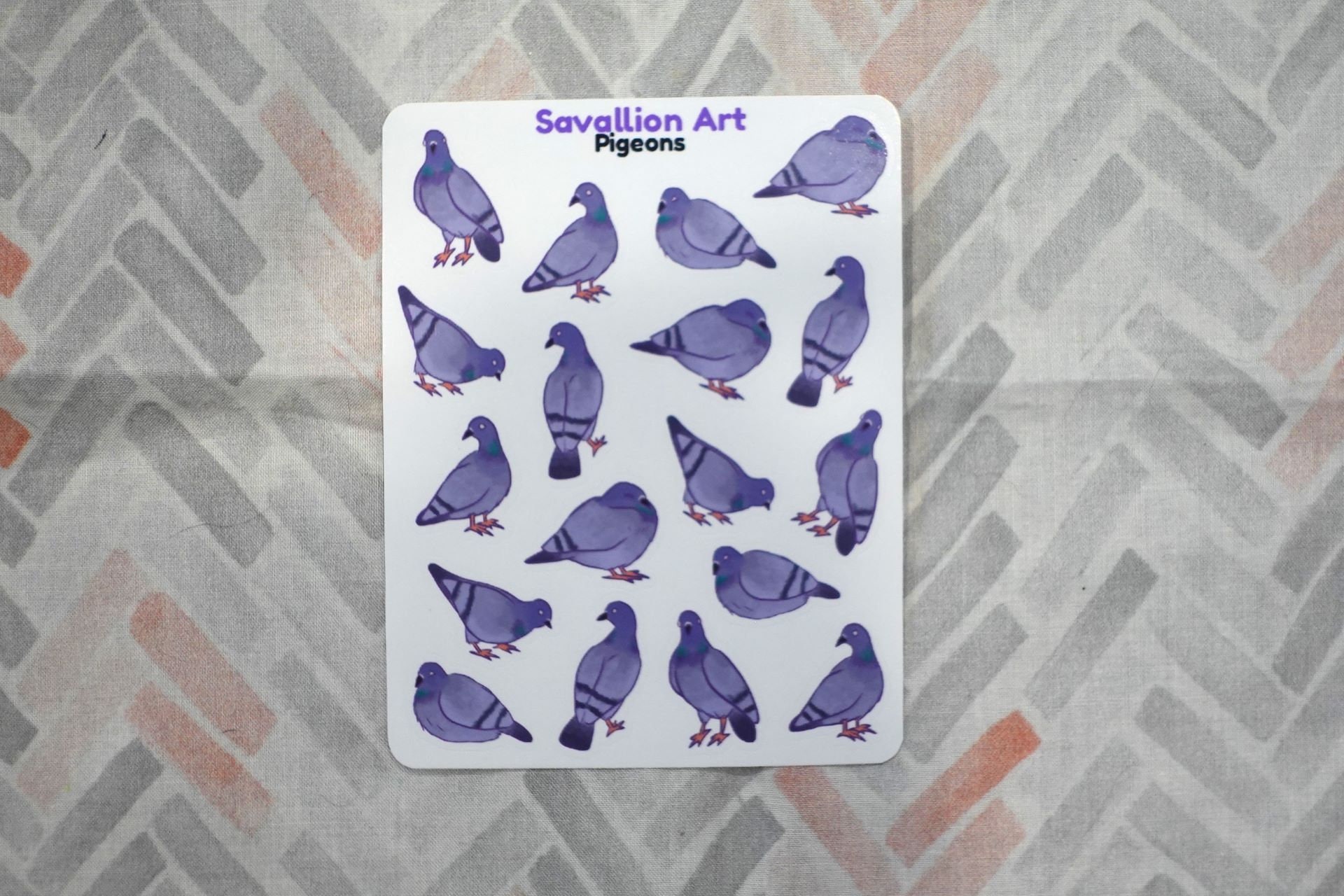 Pigeons Sticker Sheet, Cute Bird Pigeon Stickers - Etsy