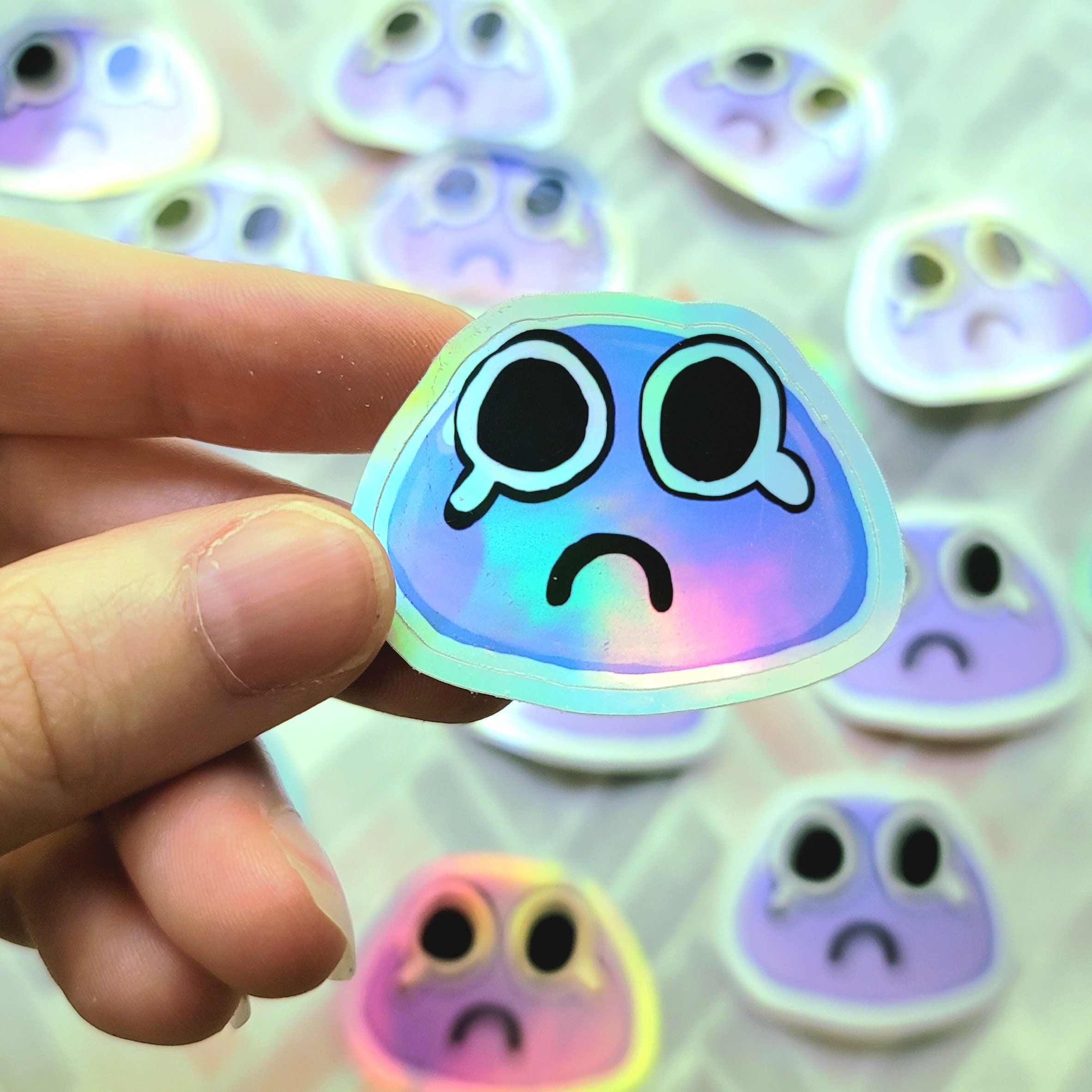 Sad Slime Emote Sticker, Savallsadslime - Etsy