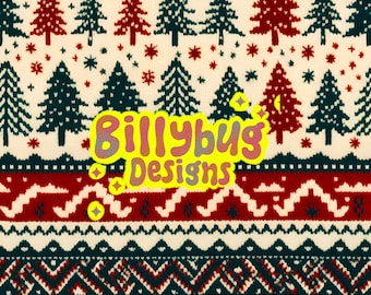 Christmas seamless pattern - faux sweater repeating pattern for surface design - digital paper