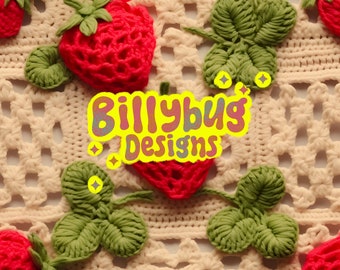 strawberry crochet seamless digital file - repeating pattern for fabric sublimation, surface design instant download