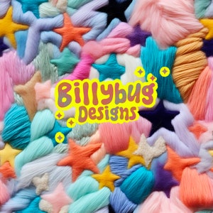 Neon bunte Wolle nahtlose Datei - Webpelz Stickerei Muster - sofort download