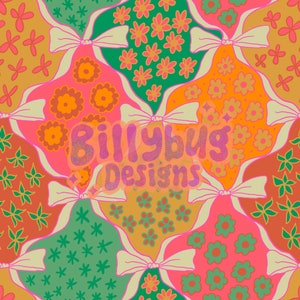 Patrón sin costuras de coqueta vintage, archivo repetido de margarita floral retro para sublimación de tela: descarga instantánea de diseño de superficie de papel digital