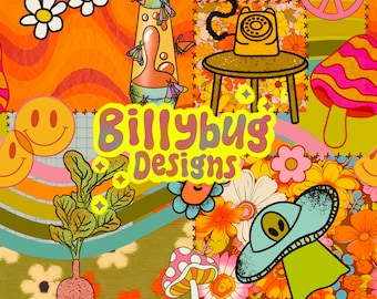 レトロなパッチワークのシームレスなパターン - ファブリック昇華用のグルーヴィーなネオン繰り返しファイル - 即時ダウンロード可能なデジタル紙表面デザイン