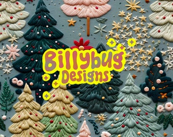 Christmas Seamless pattern - trees repeating file for fabric sublimation - instant download