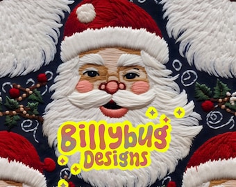 Christmas seamless pattern - Santa repeating file for surface design - instant download