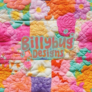 Faux motif patchwork de courtepointe - fichier répétitif floral coloré pour sublimation de tissu - conception de surface de papier numérique à téléchargement immédiat