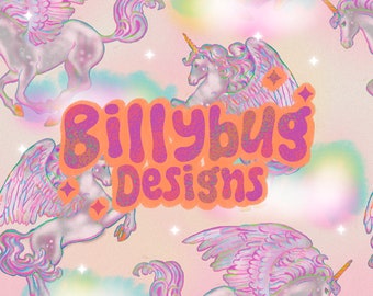 Pegasus seamless pattern, kawaii unicorn repeating file for fabric sublimation - instant download digital paper surface design