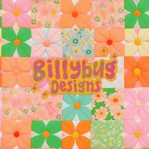 Faux motif patchwork de courtepointe - fichier répétitif floral coloré pour sublimation de tissu - conception de surface de papier numérique à téléchargement immédiat