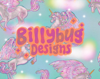 Pegasus seamless pattern, kawaii unicorn repeating file for fabric sublimation - instant download digital paper surface design
