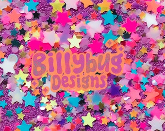 3D glitter stars seamless pattern- colorful repeating file for fabric sublimation - instant download digital paper surface design