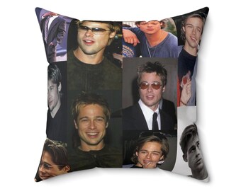 Brad Pitt Spun Polyester Square Pillow