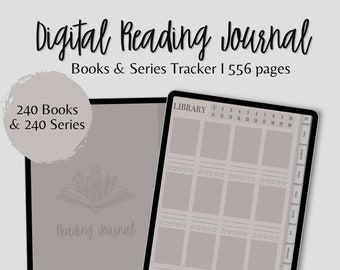 XXL Digital Reading Journal l for Goodnotes, Notability l Reading Planner & Tracker l 240 Books and Series