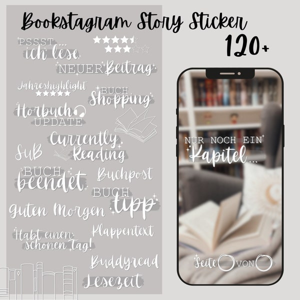 120+ Bookstagram Story Stickers | Bookish Instagram stickers