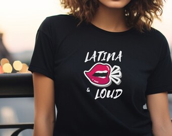 Camiseta Latina y Fuerte, Camiseta Mujer Latina, Camiseta Hispana, Latina Empoderada, Camiseta Latina, Madre Latina, Camiseta Española de Regalo
