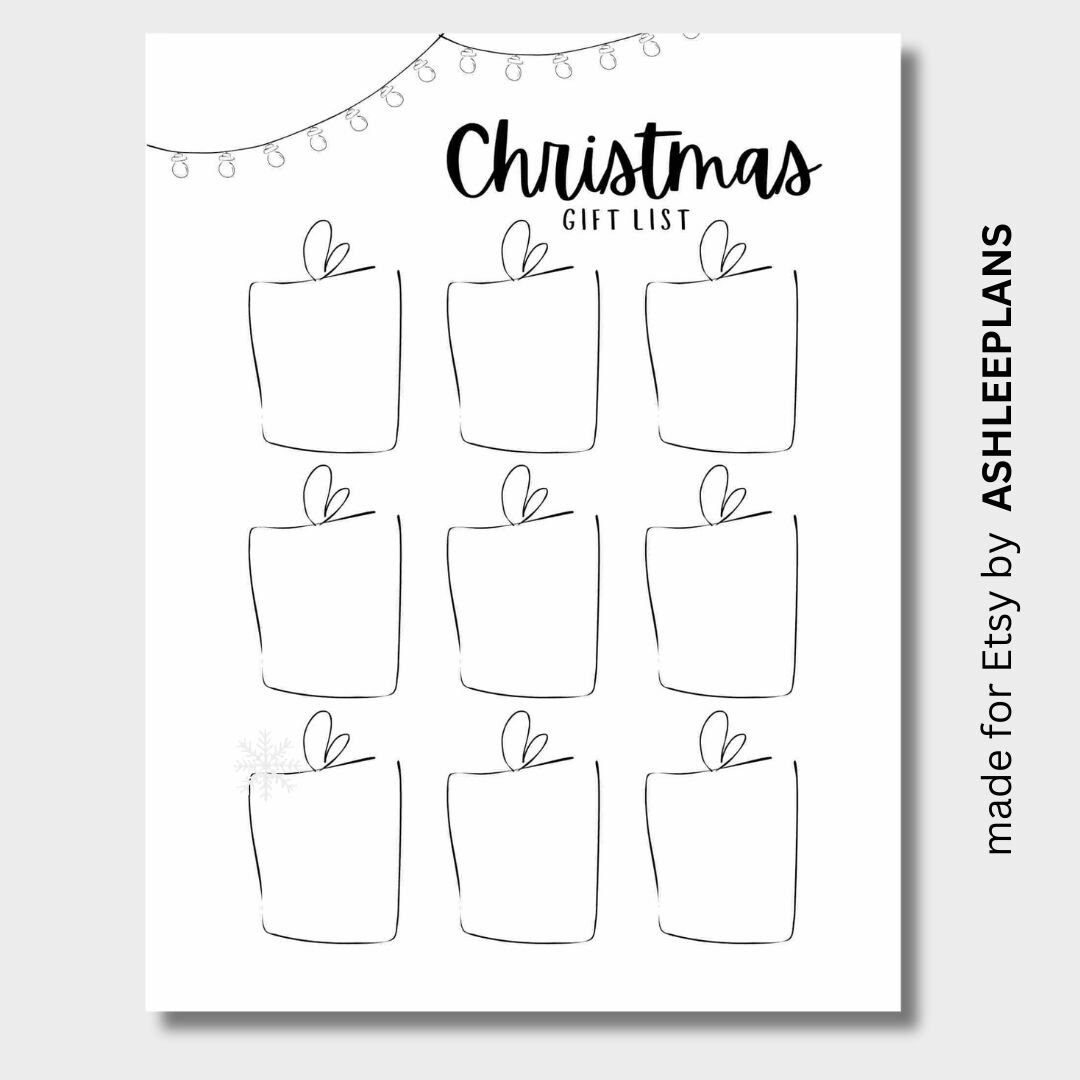 Christmas Gift Tracker Printable | Holiday Gift List PDF | Cute & Fun ...