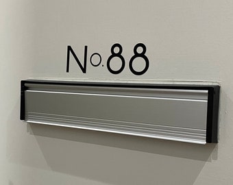 Calcomanía de vinilo con número de puerta, calcomanía para buzón y buzón de correo, letrero con número de casa, etiqueta con número de buzón, calcomanía con número de contenedor de basura, dirección de tienda