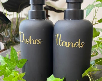 Soap Bottle Labels, Personalised Vinyl Storage Stickers, Kitchen or Toiletry Decals, His & Hers Organisation, Minimalistic Name Labels