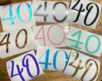 Calcomanías de vinilo con números, calcomanías para buzón y puerta con fuente, calcomanías de vinilo para buzón, letreros con números de casa, números de contenedores de basura, números de tiendas u oficinas