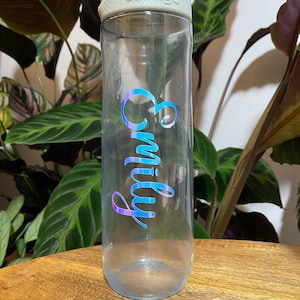Etichette in vinile con nome - Adesivi personalizzati per bottiglie d'acqua - Decorazioni per matrimoni personalizzate - Compleanno, damigelle d'onore, cestino per il pranzo della scuola, adesivi per cancelleria