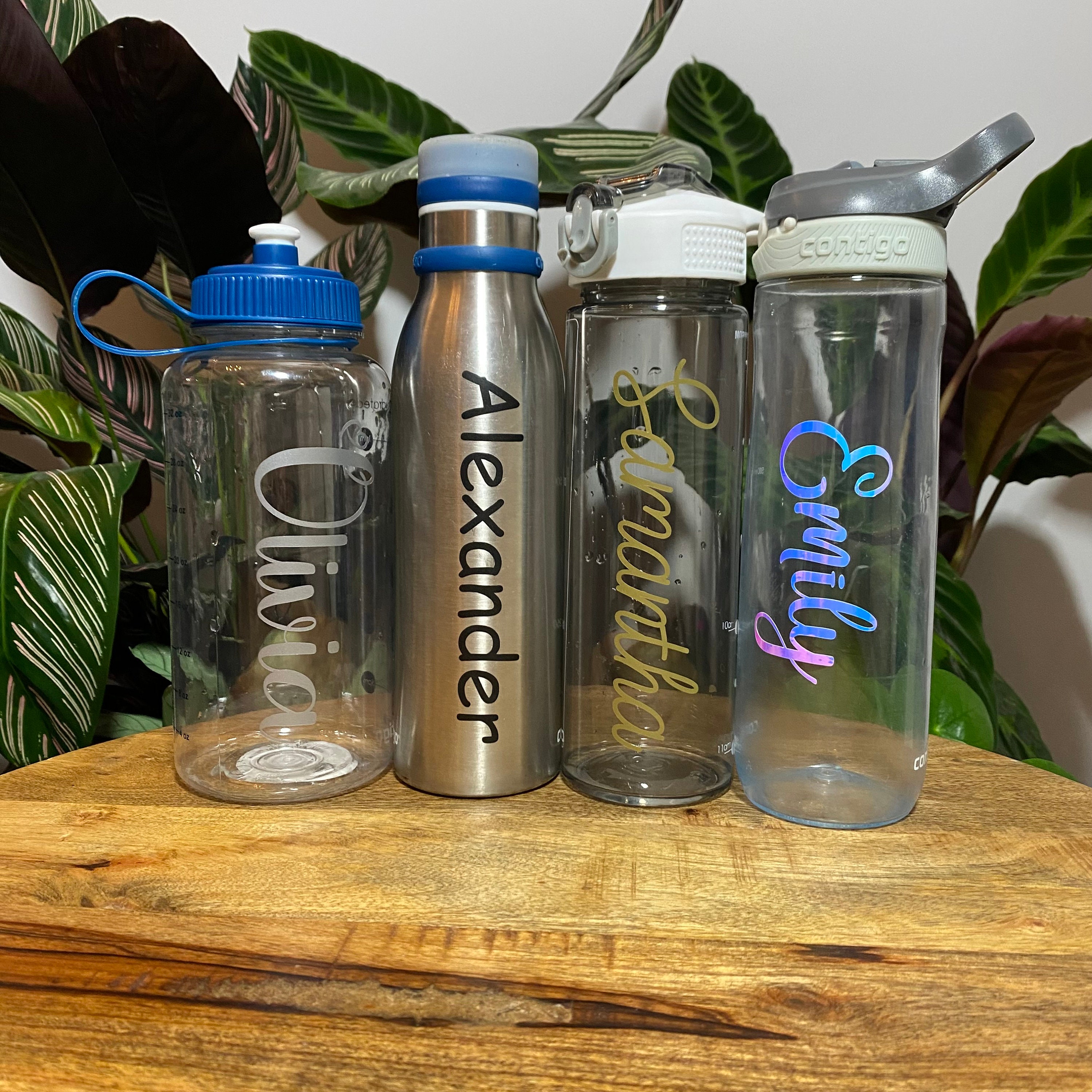 Vinyl Name Labels - Personalised Water Bottle Stickers - Custom Wedding ...