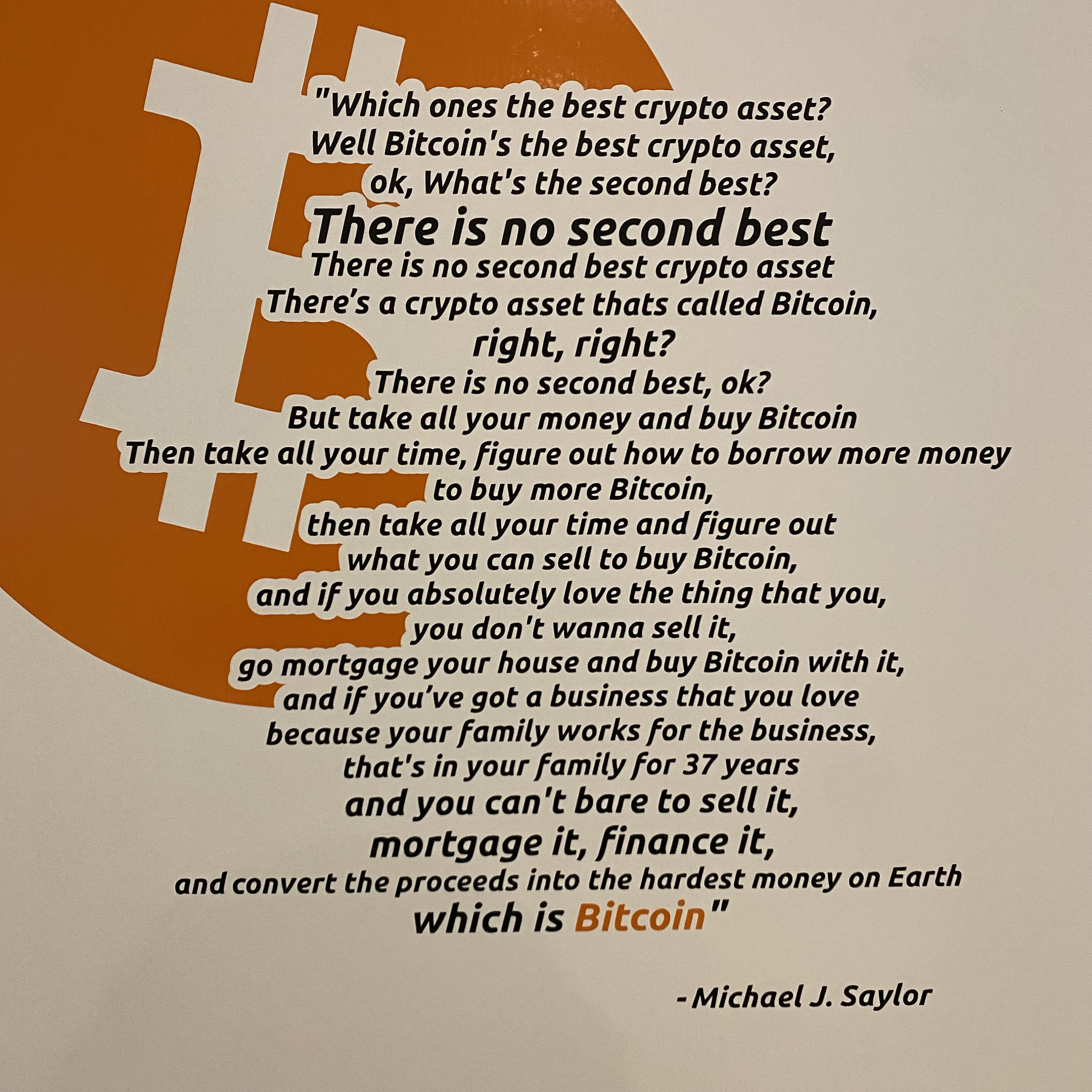 Funny Michael Saylor Bitcoin Quote - 